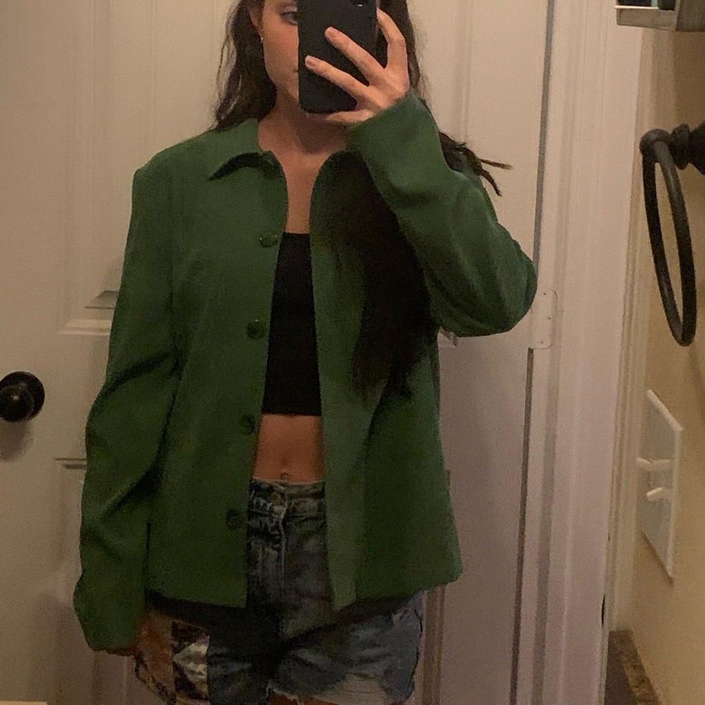 Green blazer jacket